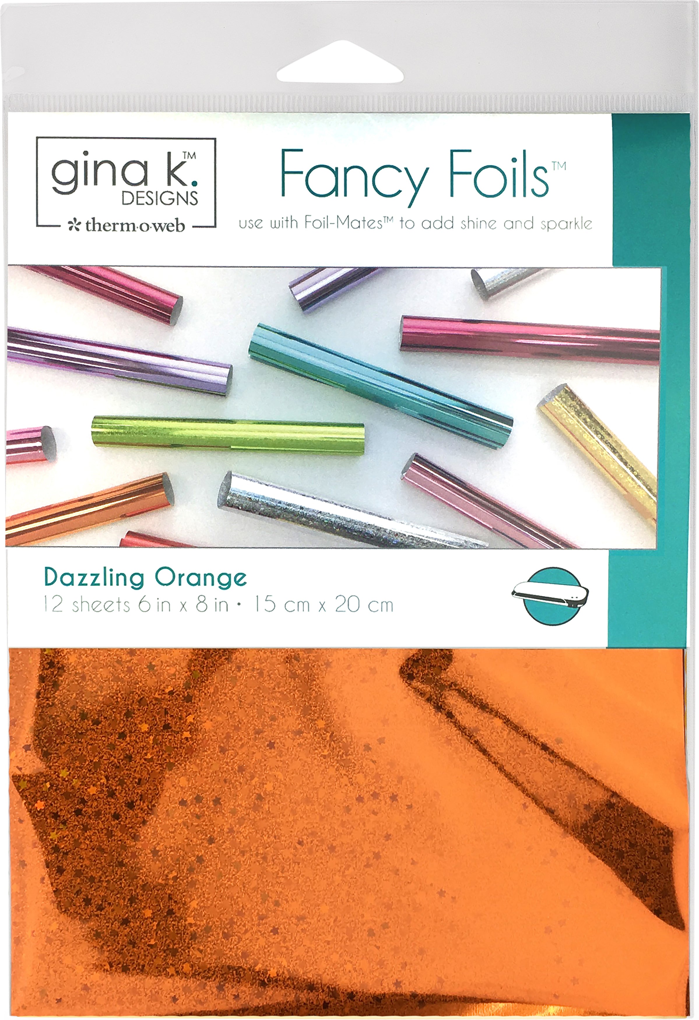 Gina K Fancy Foil - Dazzling Orange Holographic