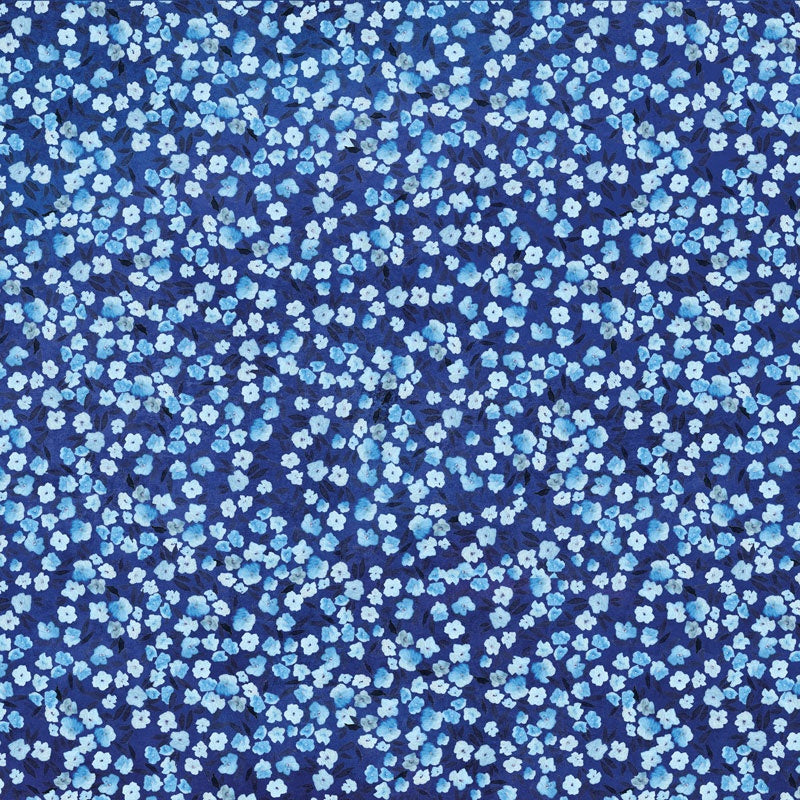 Double-Sided Cardstock - Blue Floral