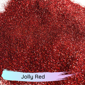 Extra fine red holographic polyester glitter