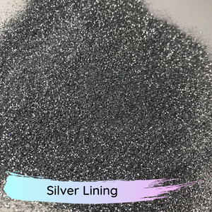Extra fine silver metallic polyester glitter