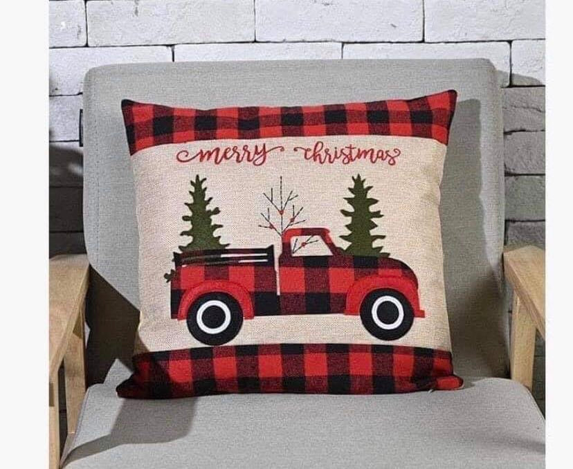 Christmas Truck Pillow Case